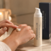 Applying Skindividual Lab Ceramide Barrier Night Cream to the back of the hand